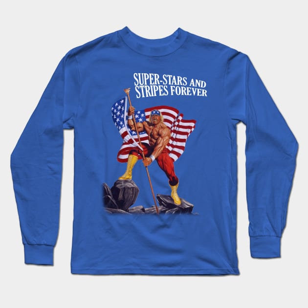 Super Stars and Stripes Forever Long Sleeve T-Shirt by Meat Beat